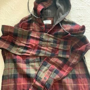 NWOT men’s flannel hoodie